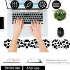 Keyboard Wrist Rest and Mouse Pad Wrist Support Set,Ergonomic Memory Foam Wrist Pad & Non Slip Base for Home Office Working Studying Easy Typing,Cow Pattern - Image 5