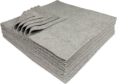 Ultra-Cut Absorbent Microfiber Towels, Silver-Embedded, Lint & Scratch-Free, for Home, Lab, & Dairy Industry Use, 12x12 Inches 25-Pack by Eurow