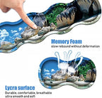 Ergonomic Keyboard Wrist Rest & Mouse Pad Wrist Rest Set, Large XXL Gaming Desk Mat 31.5"x 11.8",Non-Slip Base, Memory Foam,Easy Typing Pain Relief for Office & Home, Beaches Scene France Seychelles - Image 4