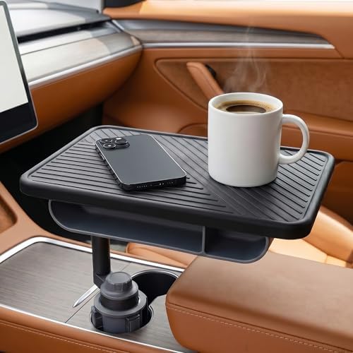 Car Desk for Laptop, Rotating Car Table Tray for Cup Holder by OYKPWY