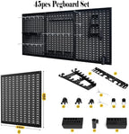 Ultrawall Peg Board Wall Organizer 4 ft. Metal Garage Wall Pegboard - Image 3