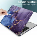 DONGKE for MacBook Air 13 Inch Case M5 2026 M4 2025 M3 M2 2024-2022 A3449 A3240 A3113 A2681, Plastic Hard Shell & Keyboard Cover & Screen Film for MacBook Air 13.6 Inch Case - Abstract Marble - Image 3