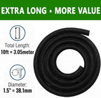 Cable Sleeve Split-Sleeving 10ft-1.5inch Cord Management Wire Protector, Wire Cover Heat Resistant Wiring Loom Harness Wire Organizer, Heavy Duty Auto Wrap Cord Protectors from Pets No Chew, Black - Image 4
