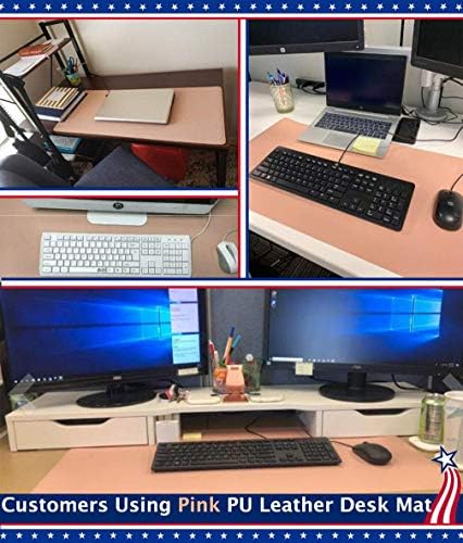 24 X 48 Inch Desk Blotter Pad on Top of Desks Waterproof PU Leather Mouse Pad Desk Writing Mat For Home Office Large Laptop Computer Gaming Under Keyboard Pad Desk Accessories for Women Men Kids Black - Image 6