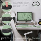 Green Cloud Keyboard Wrist Rest – Create-ables Qloud Green Wrist Rest for Computer Keyboard and Mouse, Ergonomic Memory Foam Wrist Pad with Non-Slip Base, Includes Cloud Mouse Pad - Image 5