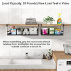 Expandable Under Cabinet Shelf Organizer with 1.25 Inches Thick Clips, Heavy Duty Extendable Under Shelf Storage Basket for Pantry or Laundry Room, Black, 1 Pack, Interior: 5.7" H x 8.54" D - Image 5