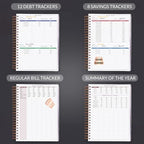 GoGirl Budget Planner & Monthly Bill Organizer with Pockets, Black - Image 5