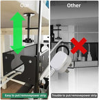 Multi-Model Under Desk Cable Management Tray 2 Packs Metal Under Desk Wire Management Clamp Mount Under Table Cord Management No Damage The Desk (Black) - Image 2