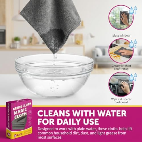 Genie Cloth Magic Cloth, Genie Magic Cleaning Cloth 12 Pack - Image 2