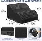 Foot Rest for Under Desk with Massage Dots, 3-Tier Foot Stool, Black - Image 3