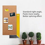 Cork Bulletin Board 17"x8" - 1/2" Thick Cork Board Tiles Frameless Cork Tiles, Self-Adhesive Corkboards Wall Decor with Two Box Bonus Pushpins for Office, School and Home (10pack) - Image 2