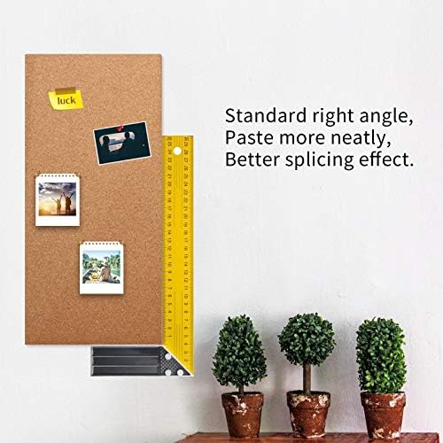 Cork Bulletin Board 17"x8" - 1/2" Thick Cork Board Tiles Frameless Cork Tiles, Self-Adhesive Corkboards Wall Decor with Two Box Bonus Pushpins for Office, School and Home (10pack) - Image 2