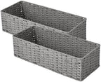 StorageWorks Bathroom Basket Organizer, Wicker Toilet Paper Basket, Gray by StorageWorks