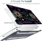 DONGKE Compatible with MacBook Air 13 inch Case 2021 2020 2019 2018 Release A2337 M1 A2179 A1932 with Retina Display & Touch ID, Plastic Hard Shell & Keyboard Cover - Sun & Moon - Image 5
