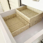 4PCS Small Woven Paper Rope Storage Basket organizing,Beige - Image 4