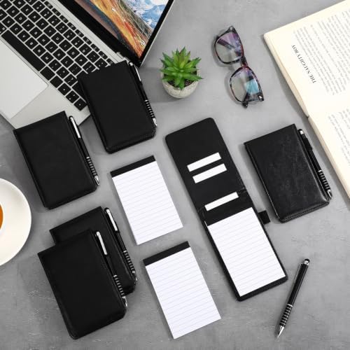 6 Set Small Pocket Notepad with Pen Holder A7 Mini Notepad - Image 4