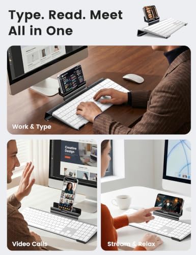 Vaydeer 2-in-1 Metal Keyboard Stand with Phone Stand for Desk - Image 7