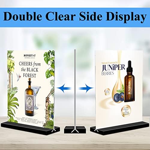 6Pack Acrylic Sign Holder 8.5x11 Vertical,Clear Sign Holder Double-Sided,Plastic Flyer Stand Menu Table Display Holders,Acrylic Paper Holder Plastic Picture Frames for Office Restaurants Show Fair - Image 3