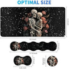 4Pcs Memory Foam Keyboard Wrist Rest Desk Mat Set, Skull - Image 5