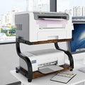 PUNCIA 2 Tier Wood Printer Stand with Storage Heavy Duty Desktop Shelf by PUNCIA