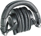 Audio-Technica ATH-M50x Professional Studio Monitor Heaphones Professional Grade, Critically Acclaimed with Headphone Stand & Goby Labs Headphone Cleaner w/Cloth - Image 4