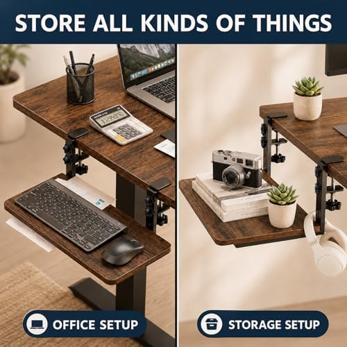 Clamp-On Desk Extender, 15 x 9.5 Inch Monitor Riser - Image 7