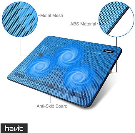 havit HV-F2056 Laptop Cooling Pad for 15.6-17 Inch Laptops, Blue - Image 5