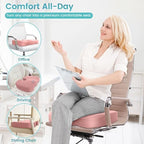 Gel Seat Cushion, Cooling Memory Foam Cushion for Office Chair, Pink - Image 6