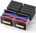 ThinkTex 10-Pack Accordion File Folders - 12 Pockets Bulk Organizer by ThinkTex