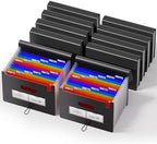 ThinkTex 10-Pack Accordion File Folders - 12 Pockets Bulk Organizer by ThinkTex
