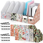 PerKoop 12 Pcs Decorative Magazine File Holders Foldable, Floral by PerKoop