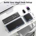 MEKASS Extra Large Wide Wrist Rest Set for Keyboard and Mouse, Ergonomic Memory Foam Wrist Support with Non-Slip Silicone Base, Pain Relief, Desk Cushion for Office, Work, Gaming - Image 4