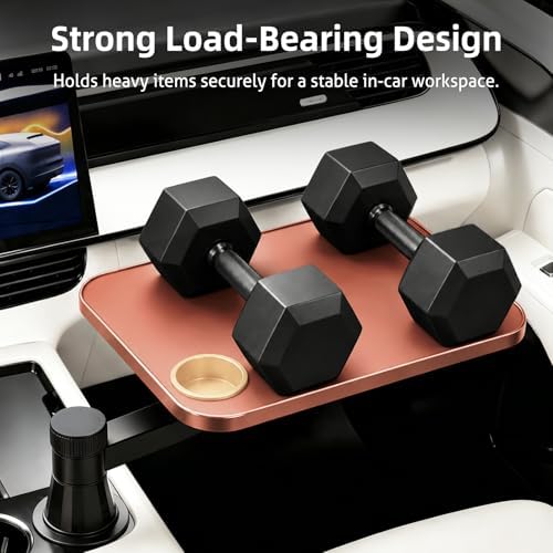 360° Rotating Car Desk Tray for Laptop & Food, Fits Tesla Model Y/3/S - Image 3