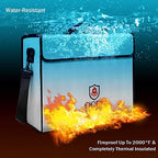 Fireproof Document Bag - Fireproof Box [Thermal Insulated] Fireproof Safety Boxes for Home Large Fireproof Bag Lockable Zipper Fireproof Safe Box Home Safes Fireproof Waterproof Fireproof Money Bag - Image 3