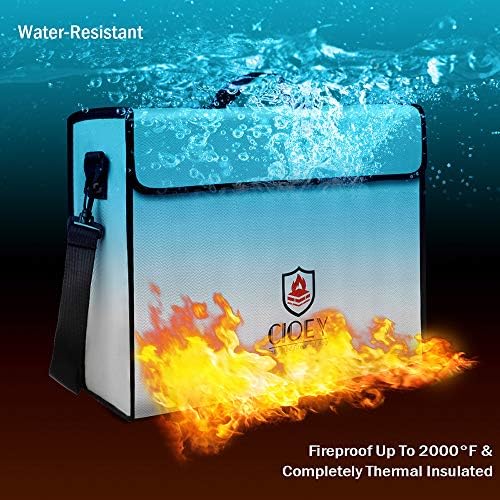 Fireproof Document Bag - Fireproof Box [Thermal Insulated] Fireproof Safety Boxes for Home Large Fireproof Bag Lockable Zipper Fireproof Safe Box Home Safes Fireproof Waterproof Fireproof Money Bag - Image 3