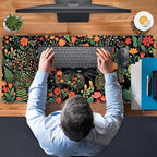 TGFEWYTJYJ Extended Gaming Mouse Pad,Memory Foam Ergonomic Keyboard Mouse Wrist Rest Support Set,Large Desk Mat with Stitched Edges,Non-Slip Base Mousepad Home Office,Cute Black Cats - Image 7