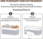 MiniArk Large Shallow Organizing Baskets 15x11x5.1 Inches - Rope Woven Storage Bins for Bathroom, Shelves, Cube Closet, White Mixed Brown 3 Packs - Image 7