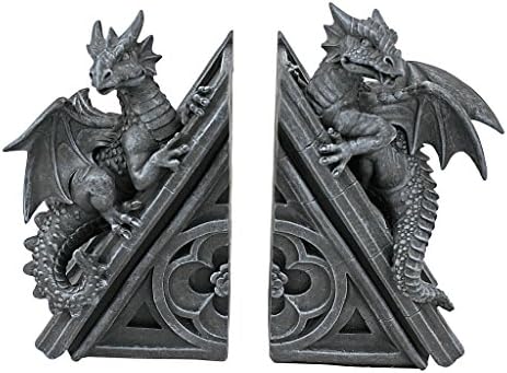 Design Toscano Castle Dragon Gothic Decor Decorative Bookend Statues, 8 by DesignToscano