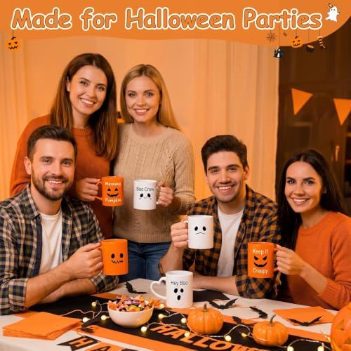 Pickmesh Halloween Coffee Mugs with Heart Handles, 6 Pack 10 Oz Cups - Image 6