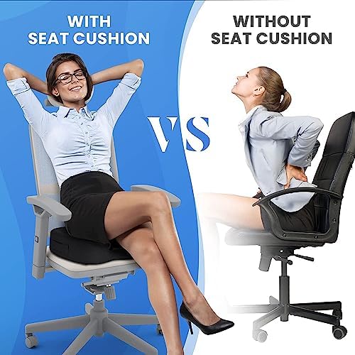 TushGuard Memory Foam Seat Cushion for Office Chair, Car Seat, Black, XXL - Image 5