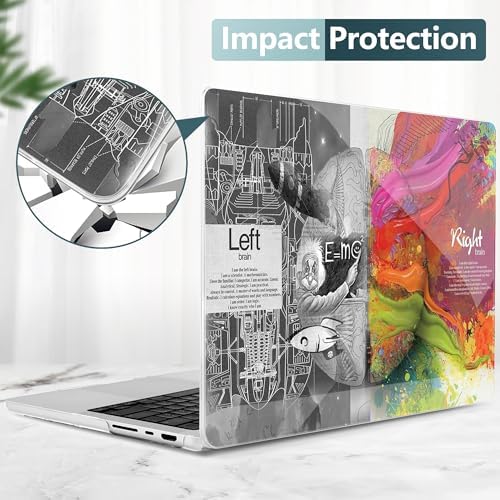 DONGKE Compatible with MacBook Pro 16 Inch Case (2026-2021 Release, M5 M4 M3 M2 M1 Pro/Max Chip), Plastic Hard Shell with Keyboard Cover & Screen Protector for MacBook Pro 16", Right & Left Brain - Image 5