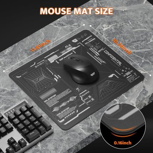 darkFlash Glass Mouse Pad 11.8×10.2 Inch, Ultra-Smooth Tempered Surface, Precision Tracking, Anti-Slip Rubber Base, Durable Etched Finish, Ideal for Gaming & Work(DMP300) - Image 6