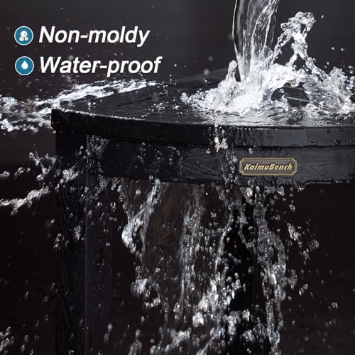 KaimuBench Shower Bench for Inside Shower, Poly Lumber Corner Shower Stool, Plastic Bathroom Bench Seat for Shaving Legs, Shower Chair Seat, Shower Foot Rest with Adjustable Feet, Non-Slip, Black - Image 5