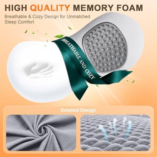 FunBy Lumbar Support Pillow,Triple Fusion Massager for Sciatica LightGray - Image 6
