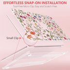 for MacBook Neo 13 inch Case 2026 (Model A3404, A18 Pro) Precision Fit & Scratch Unique Design Hard Shell, Keyboard Cover, Trackpad Protector, 2 OTG Adapter, for Women Cute, Garden Whimsy - Image 3