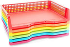 Bright Creations Teacher Supplies Letter Tray Organizer - 12-Pack Rainbow, 9 x 13 x 3 in - Stackable Paper Trays for Classroom & Teacher Desk Organizer - Image 4