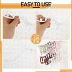 Yaocom 20 Pcs Peg Board Waterfall Hook Shelving Hooks Metal 7 Station Pegboard Display Wall Hangers Face Out Fit 1/4" for Garage Kitchen Store(White) - Image 5