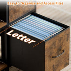 JUSTOGO Printer Stand with 4 Drawer, Extra Large File Cabinet - Image 4