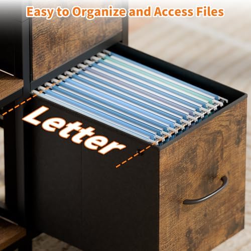 JUSTOGO Printer Stand with 4 Drawer, Extra Large File Cabinet - Image 4