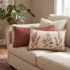 ISAENNE Designer Linen Throw Pillow Cover,Set of 2,20"x12"-Helena C - Image 3